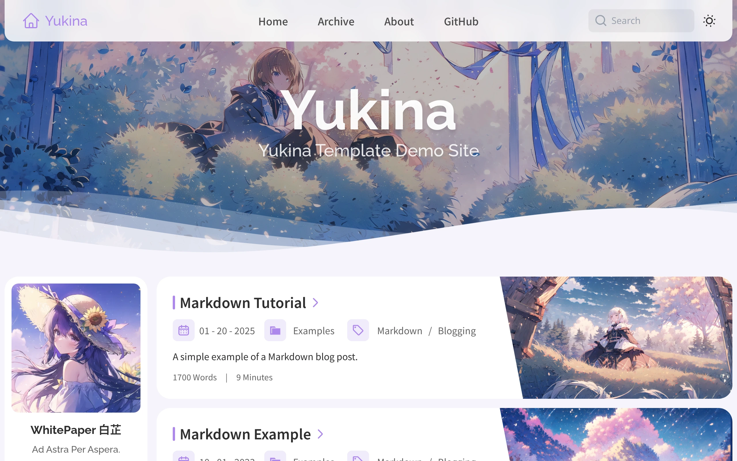 The Yukina demo, first frame
