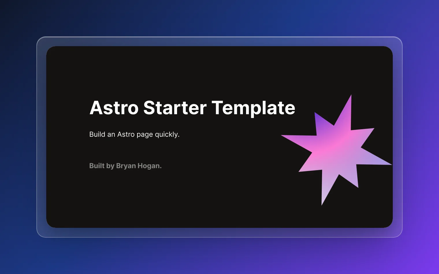Astro Starter Template preview