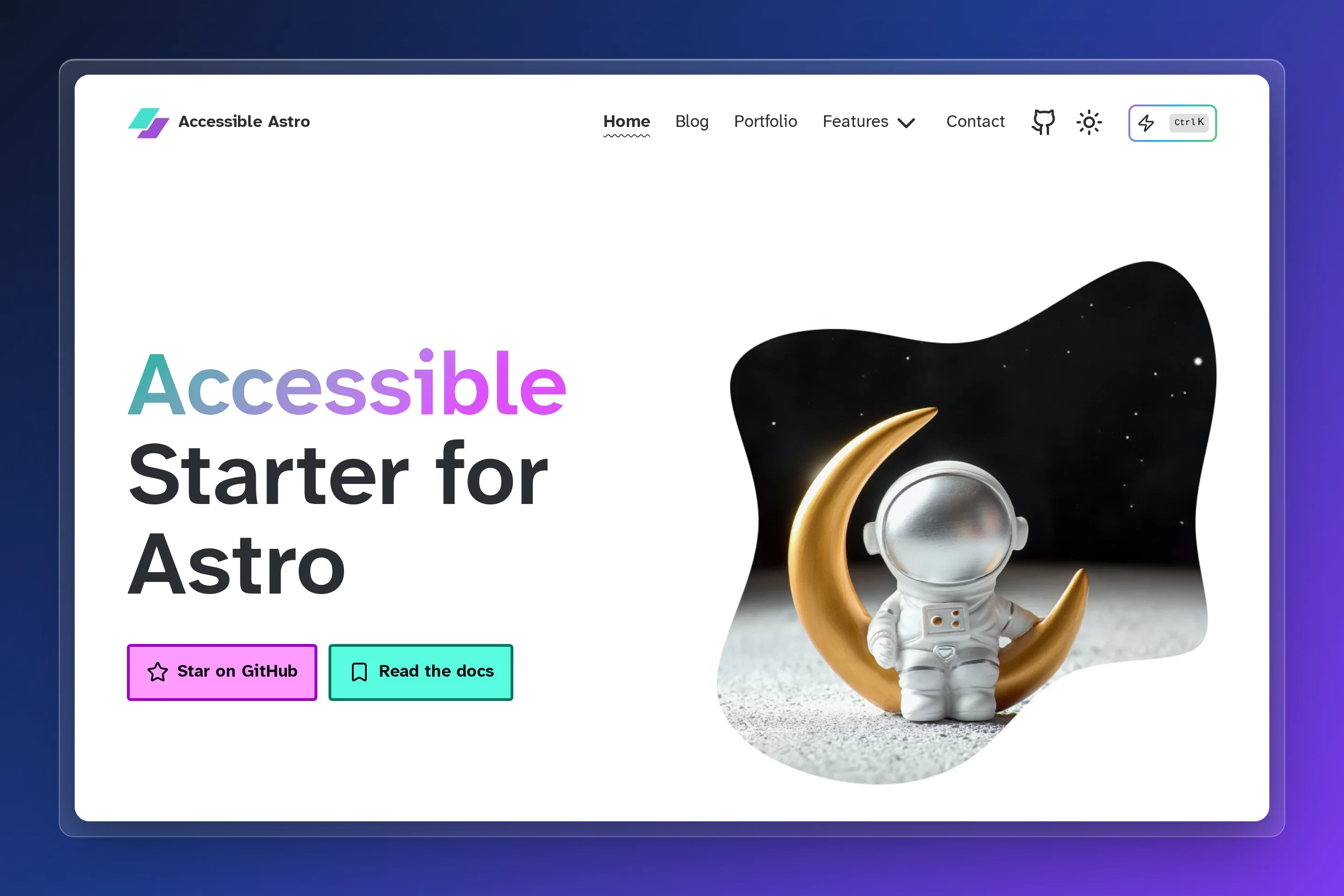 Accessible Astro Starter preview