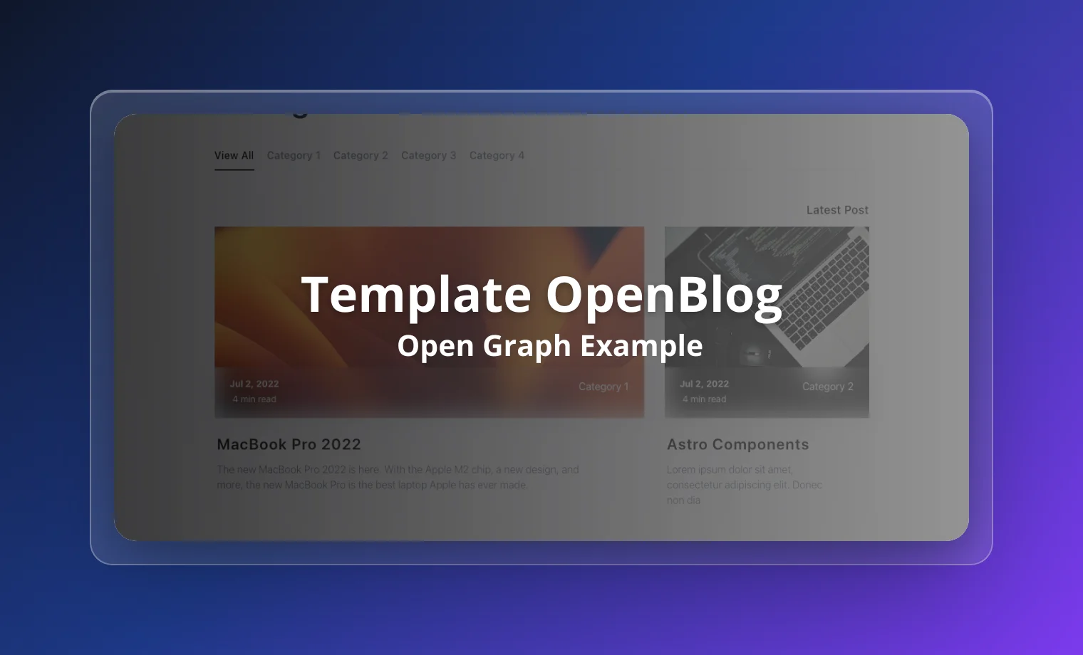 Blog Template preview