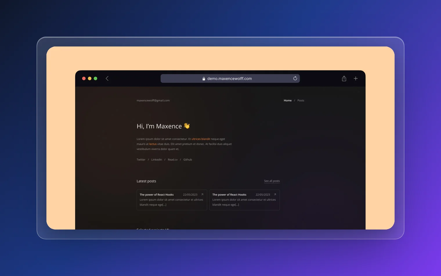 Astro Portfolio Template preview