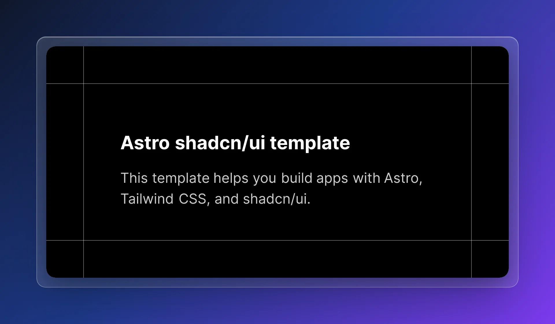 Astro Shadcn Ui Template preview