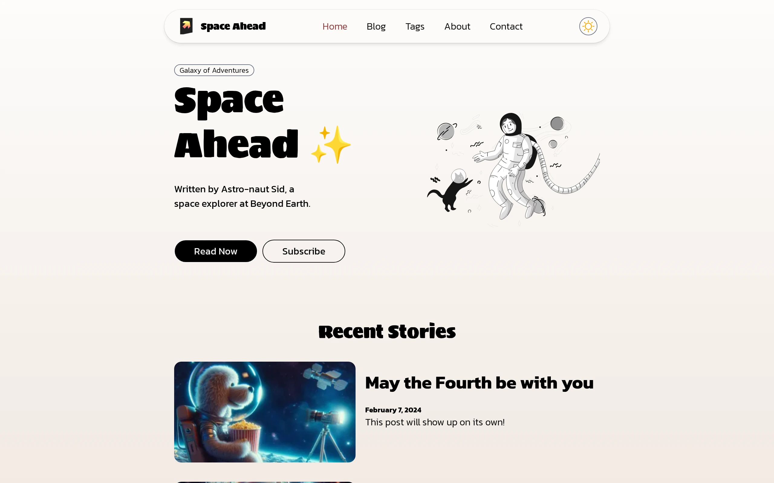 The Space Ahead demo, first frame