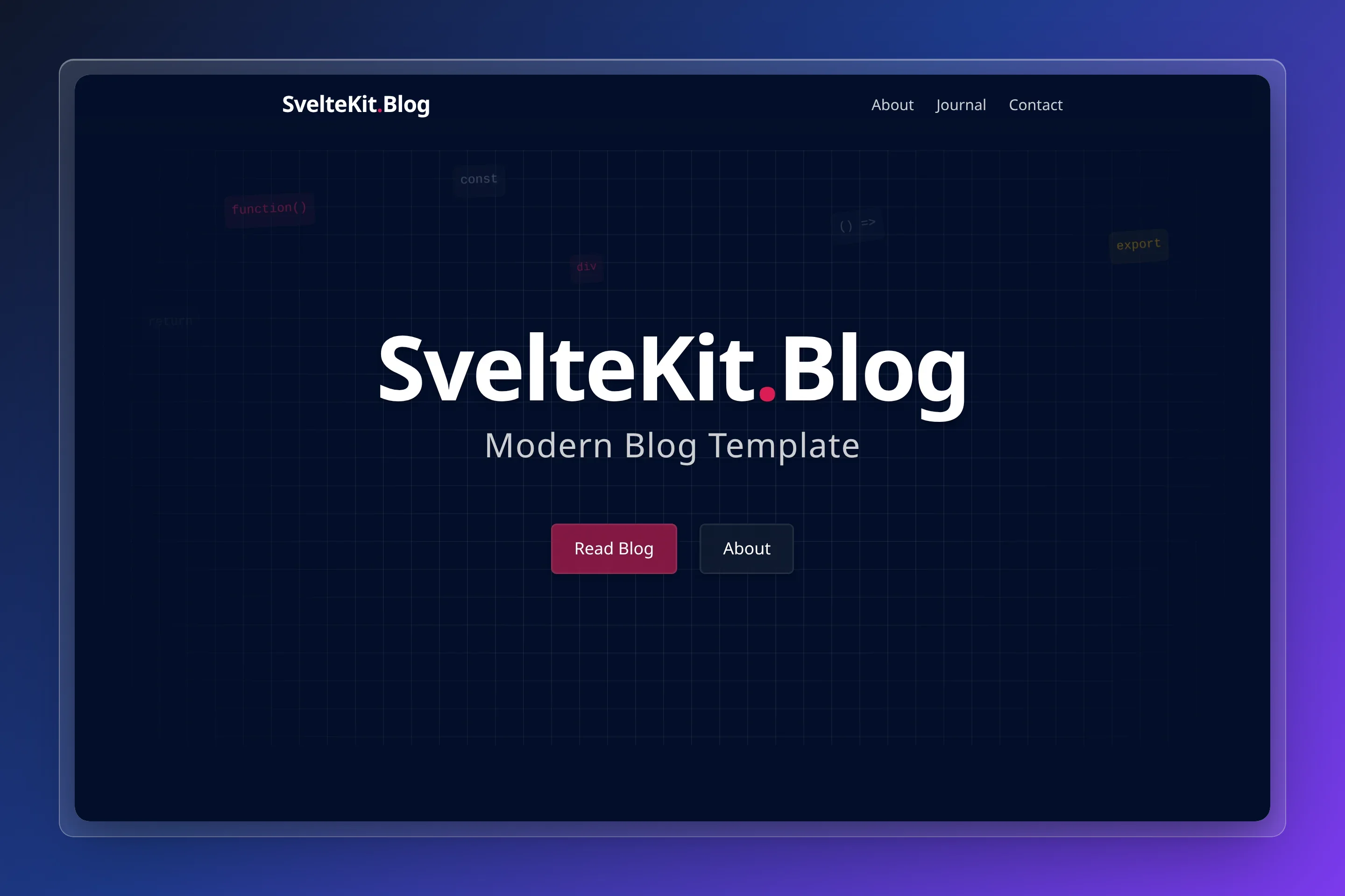 Sveltekit Mdsvex Blog Template preview