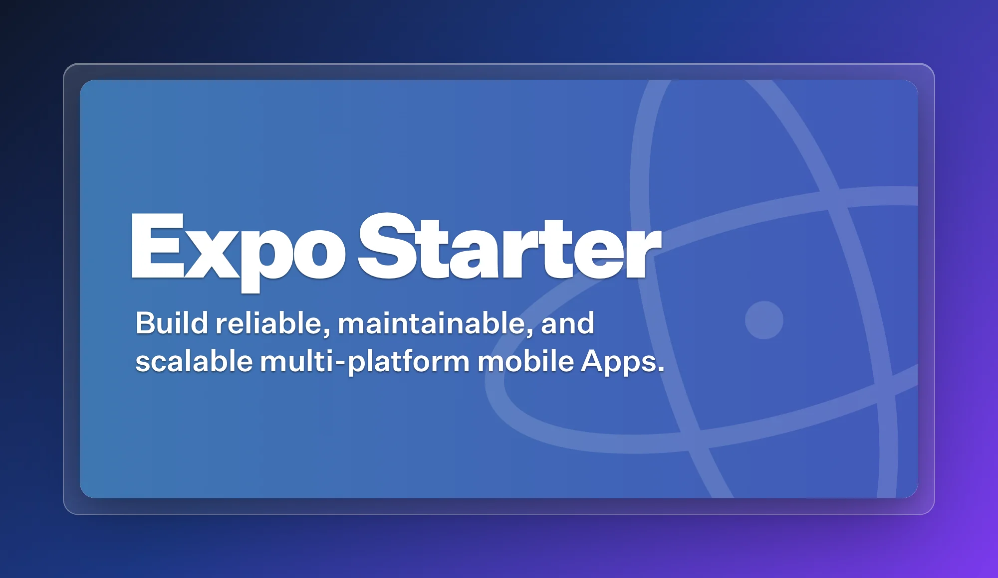 Expo Local First Template preview