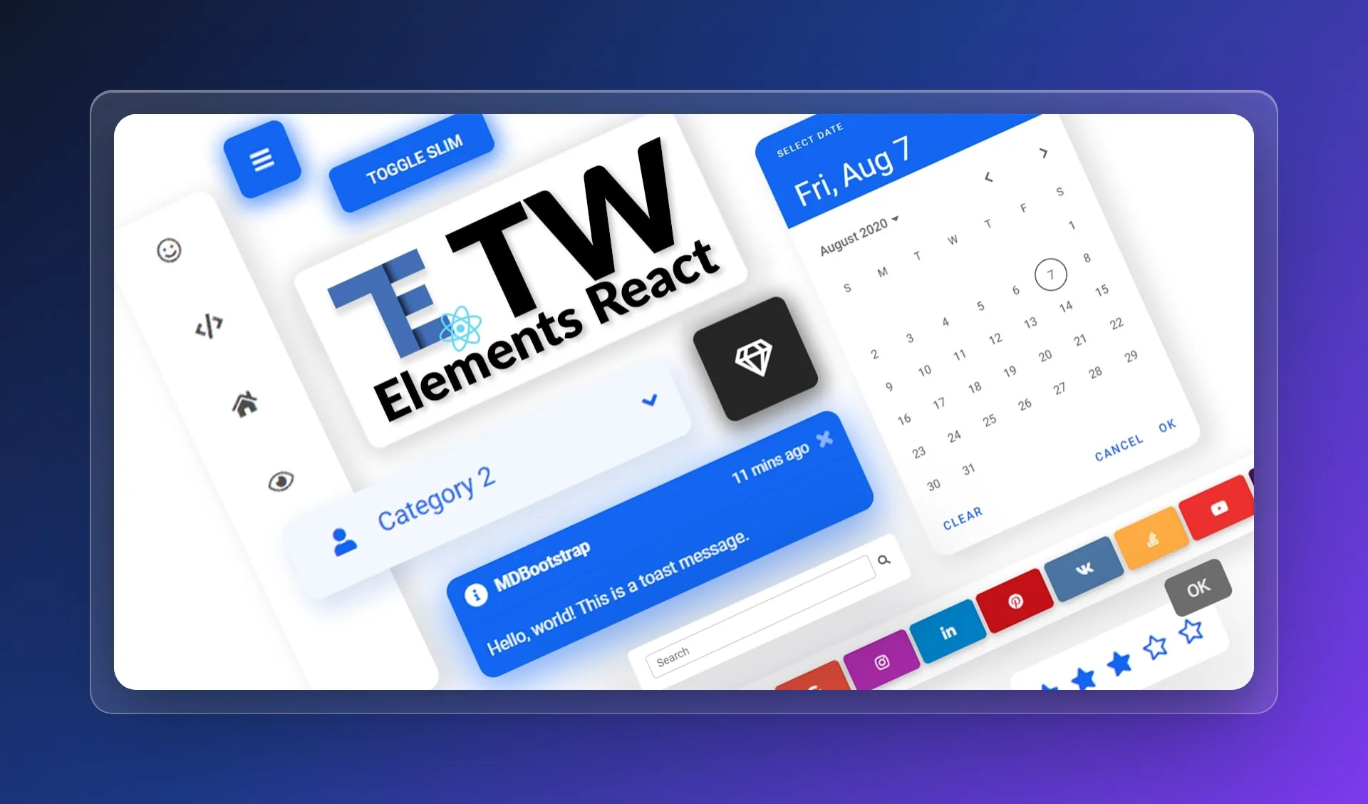 T W Elements React preview