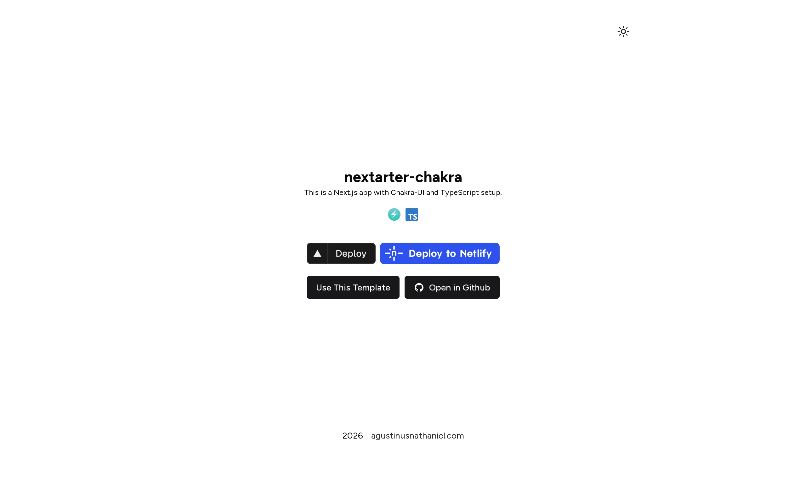 The Nextarter Chakra demo, first frame