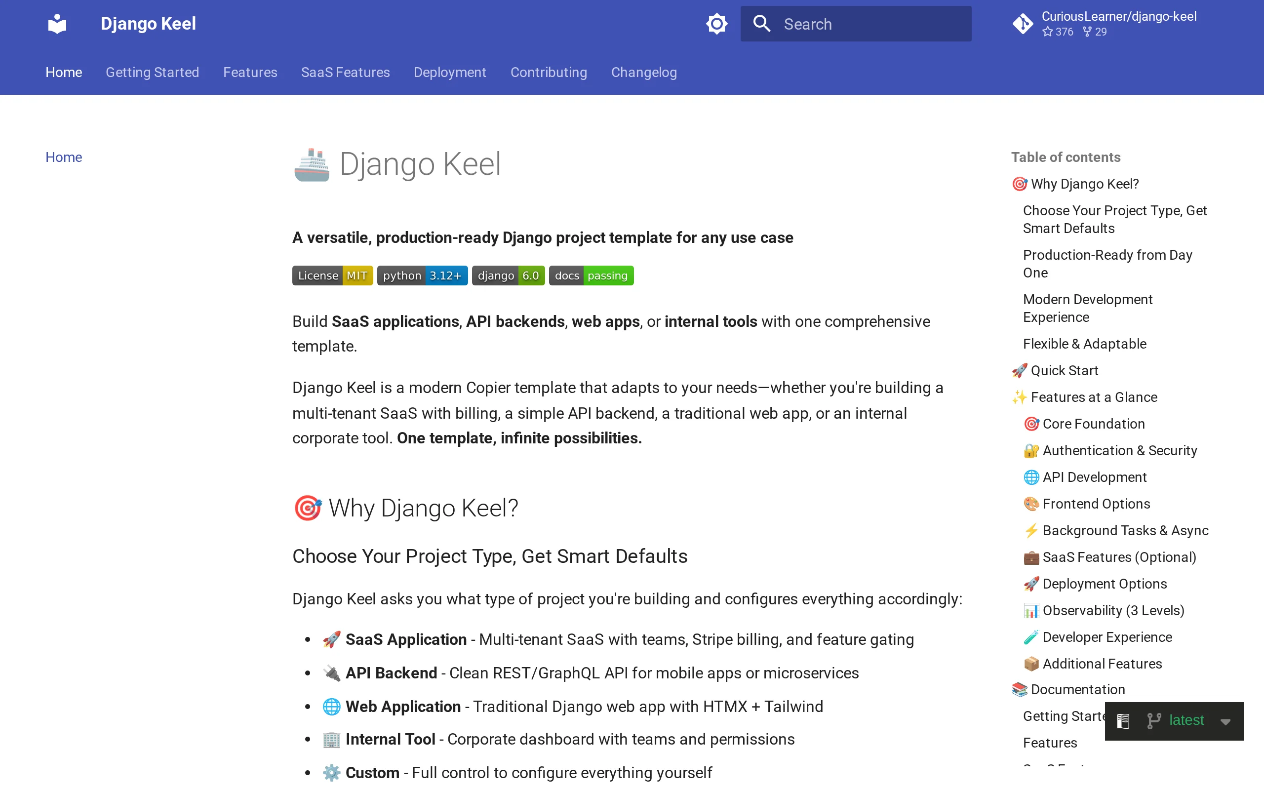 Django Keel preview