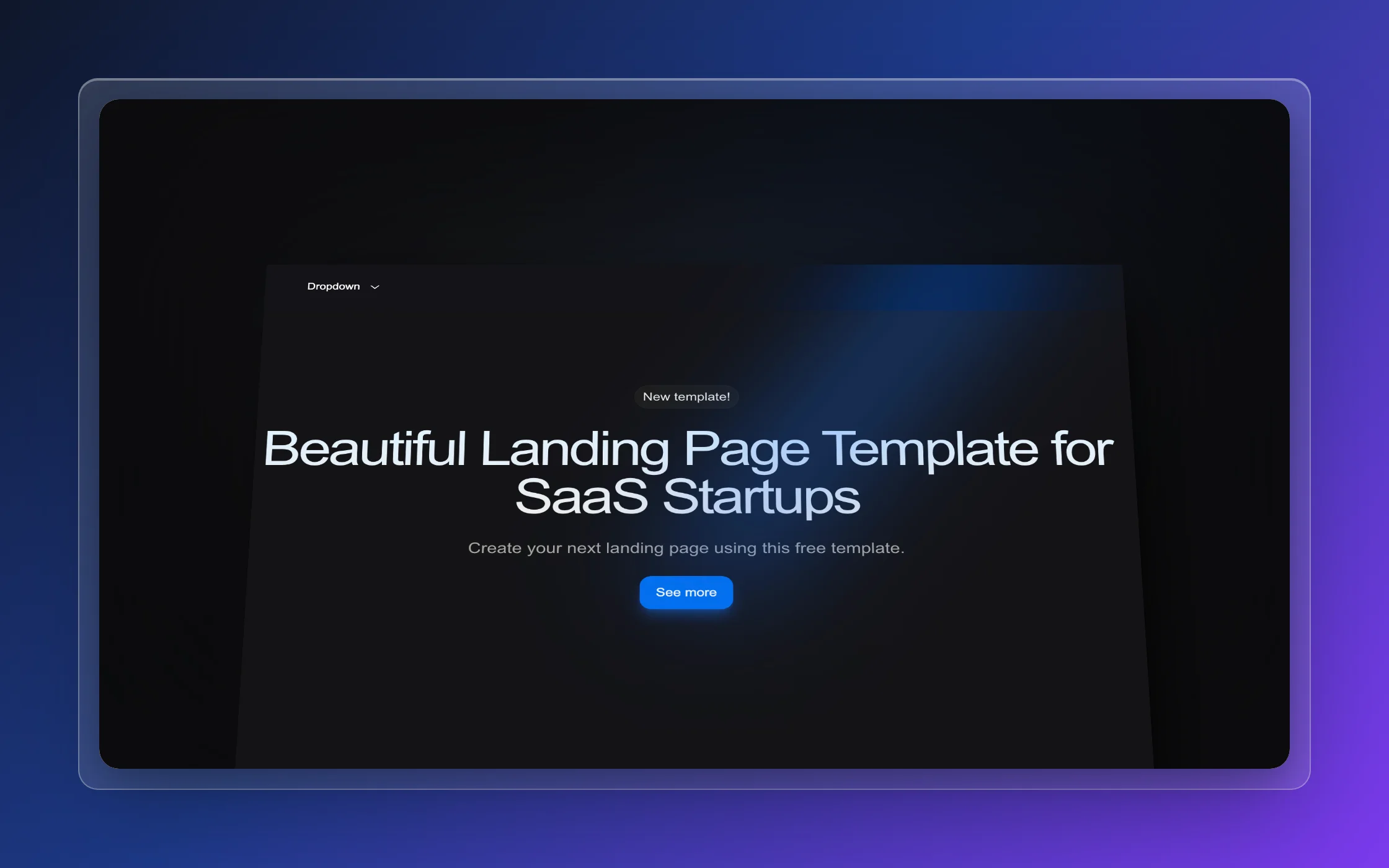 Saas Landing Template preview