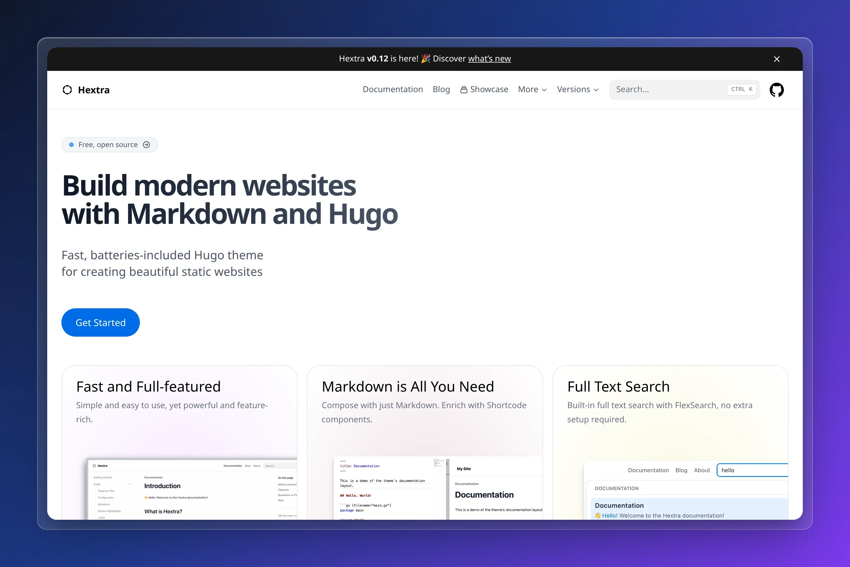 Hextra preview