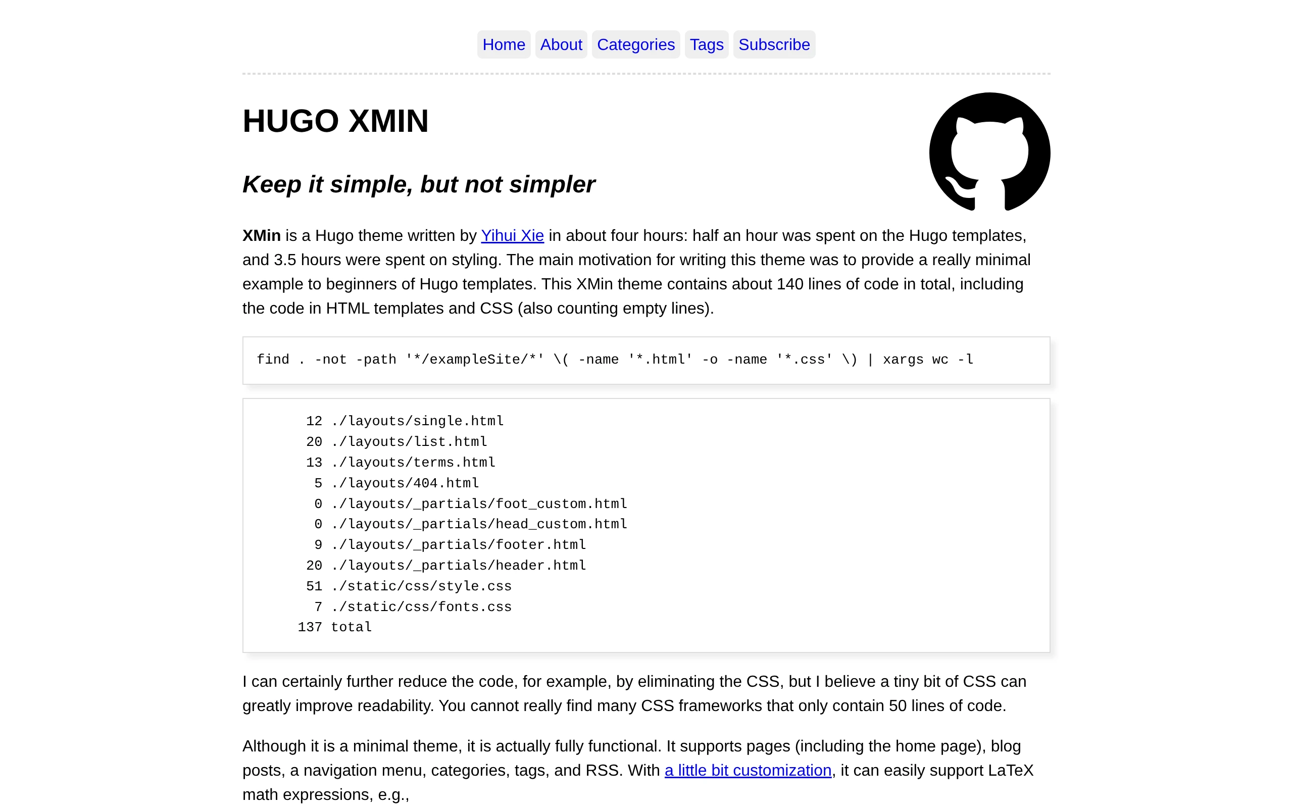 The Hugo Xmin demo, first frame
