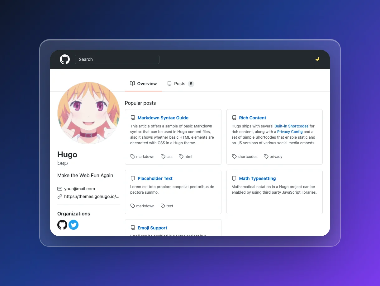 Github Style preview