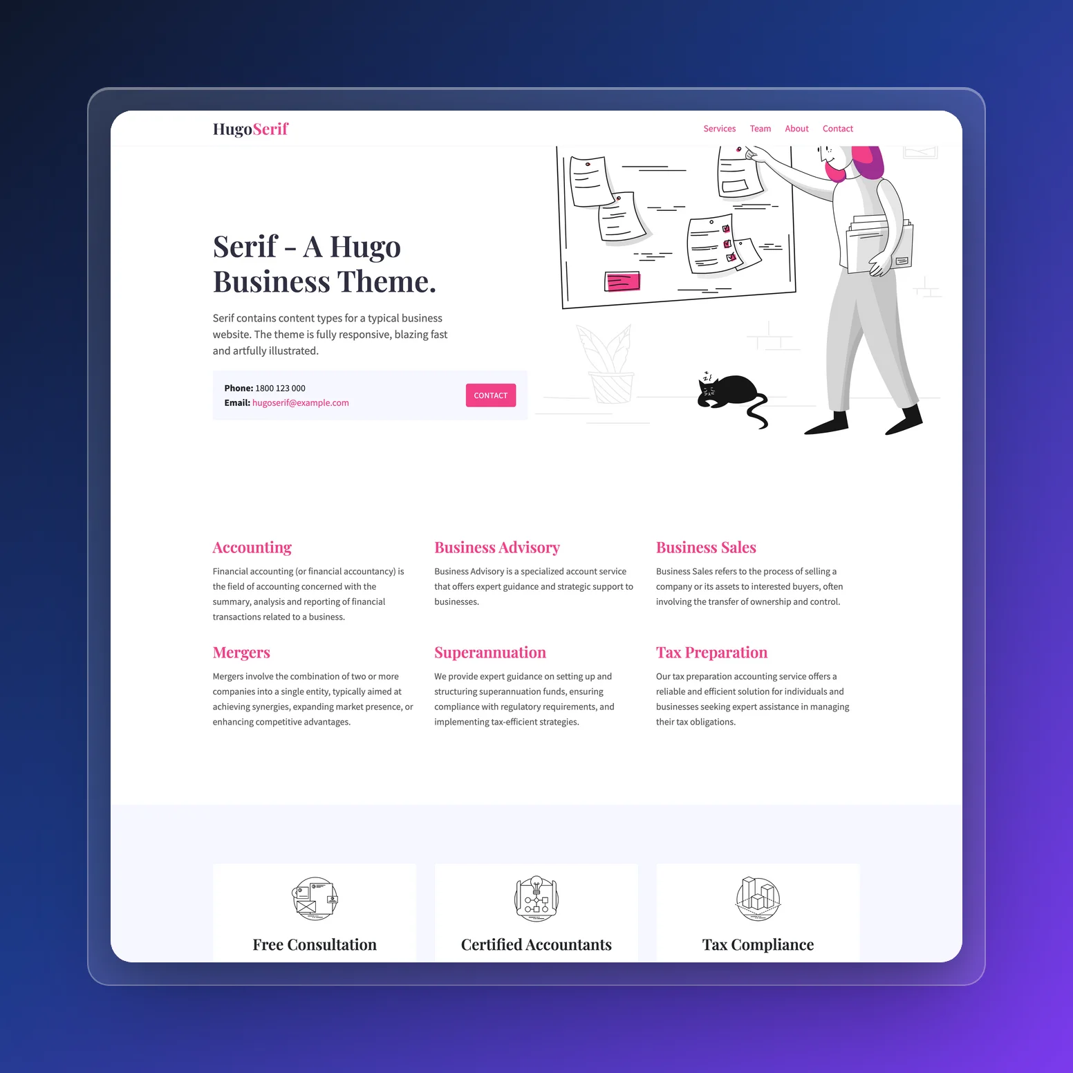 Hugo Serif Theme preview