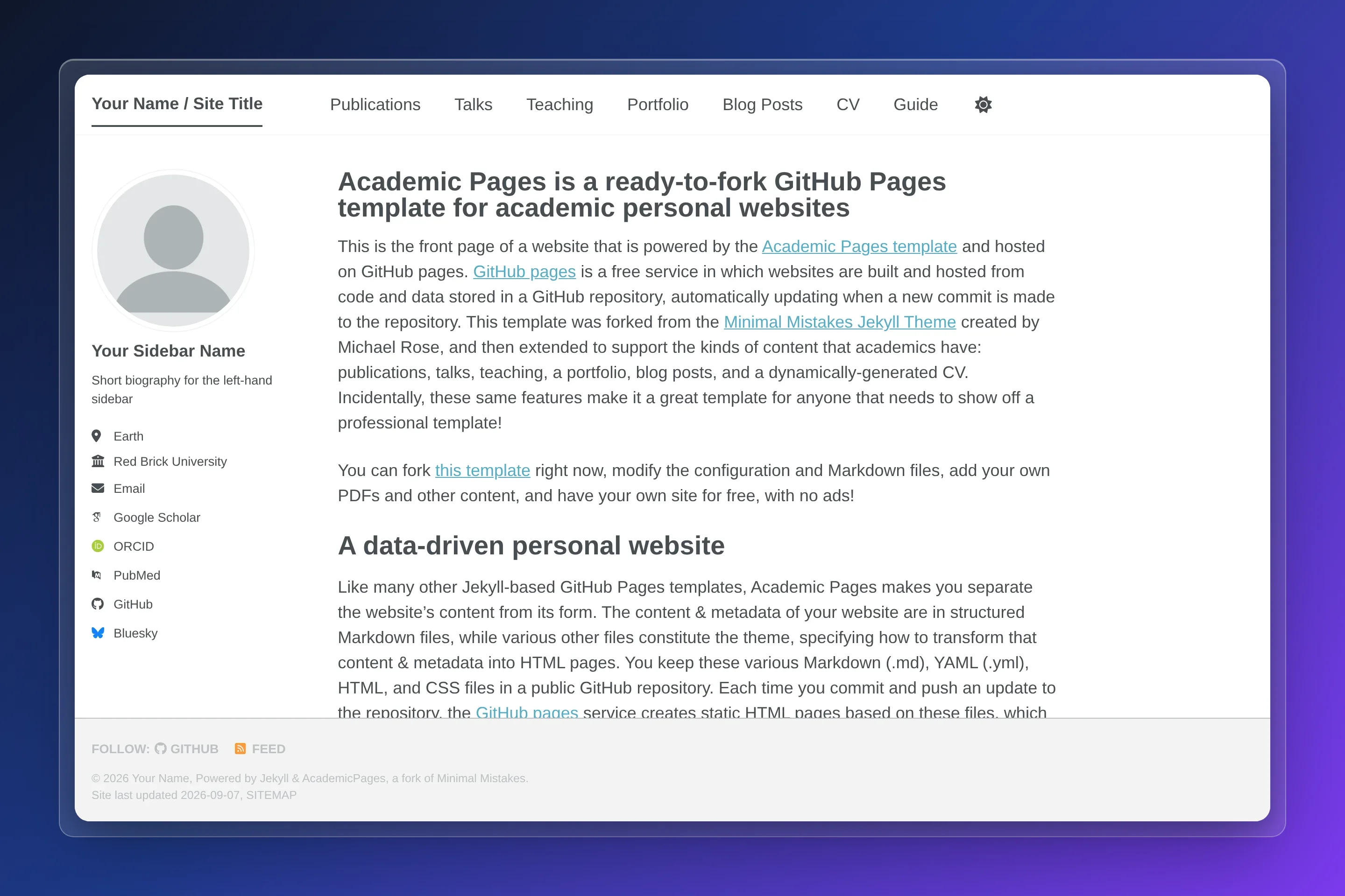 Academicpages.github.io preview