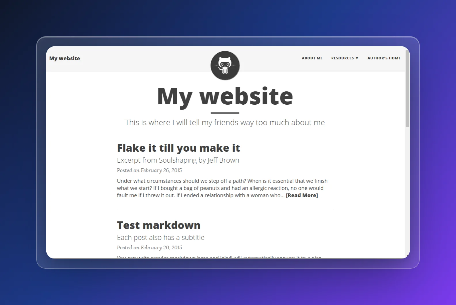 Beautiful Jekyll preview