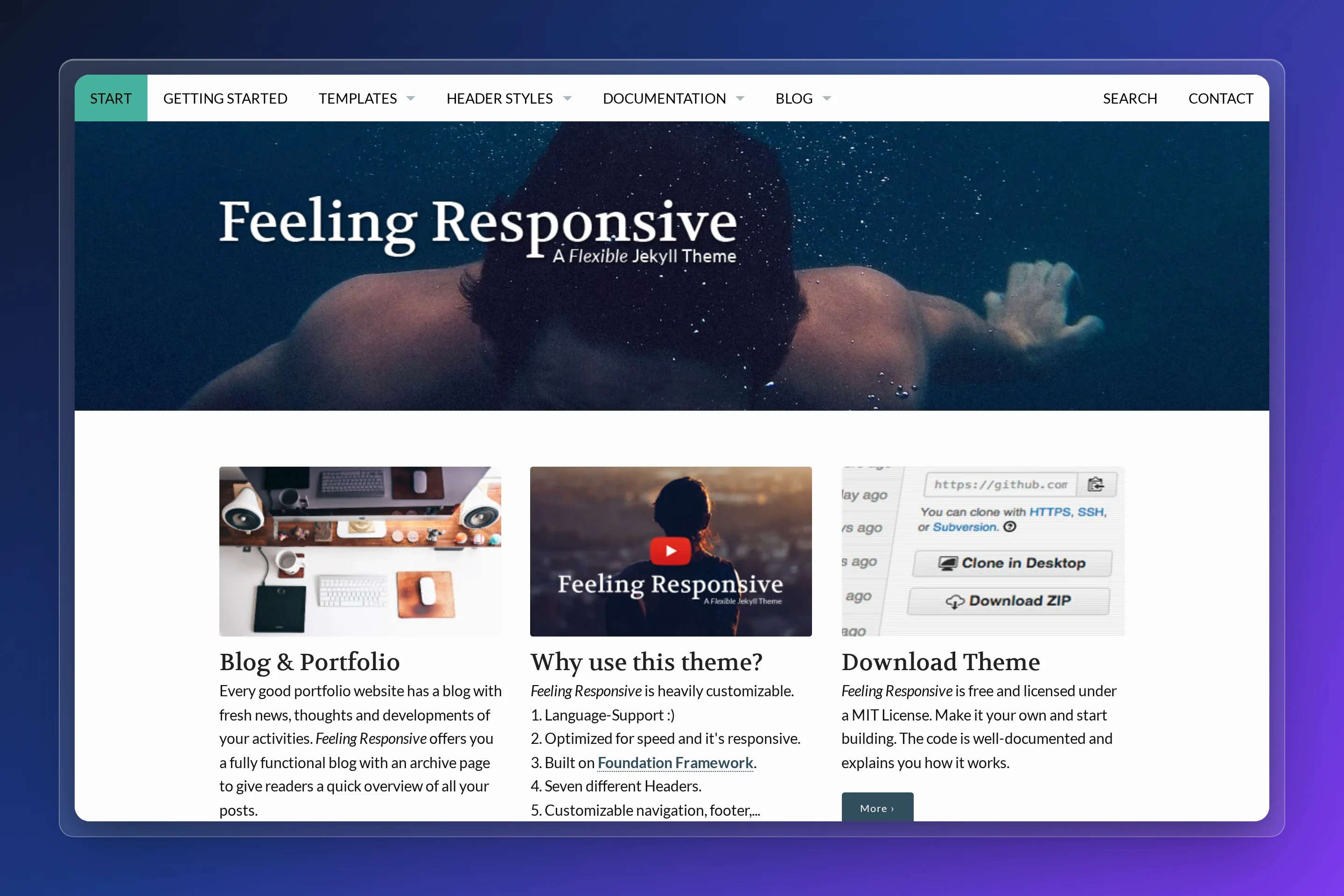 Feeling Responsive preview