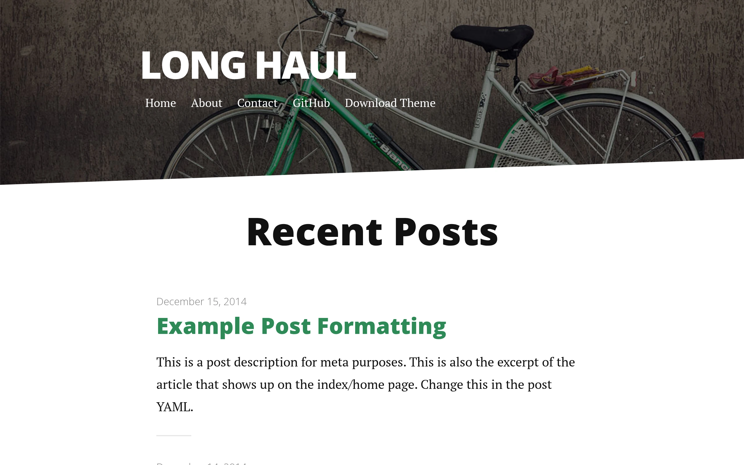 The Long Haul demo, first frame