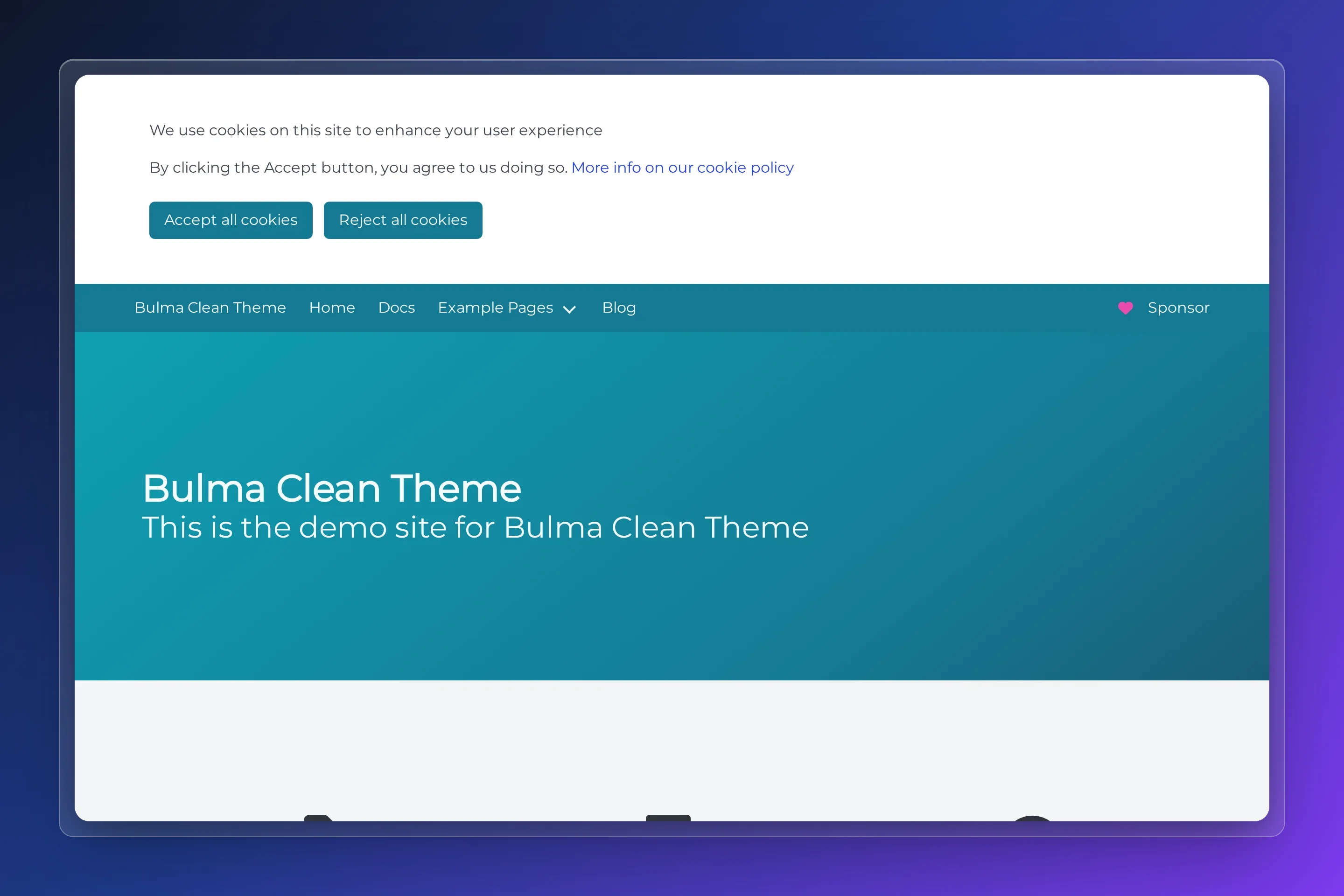 Bulma Clean Theme preview